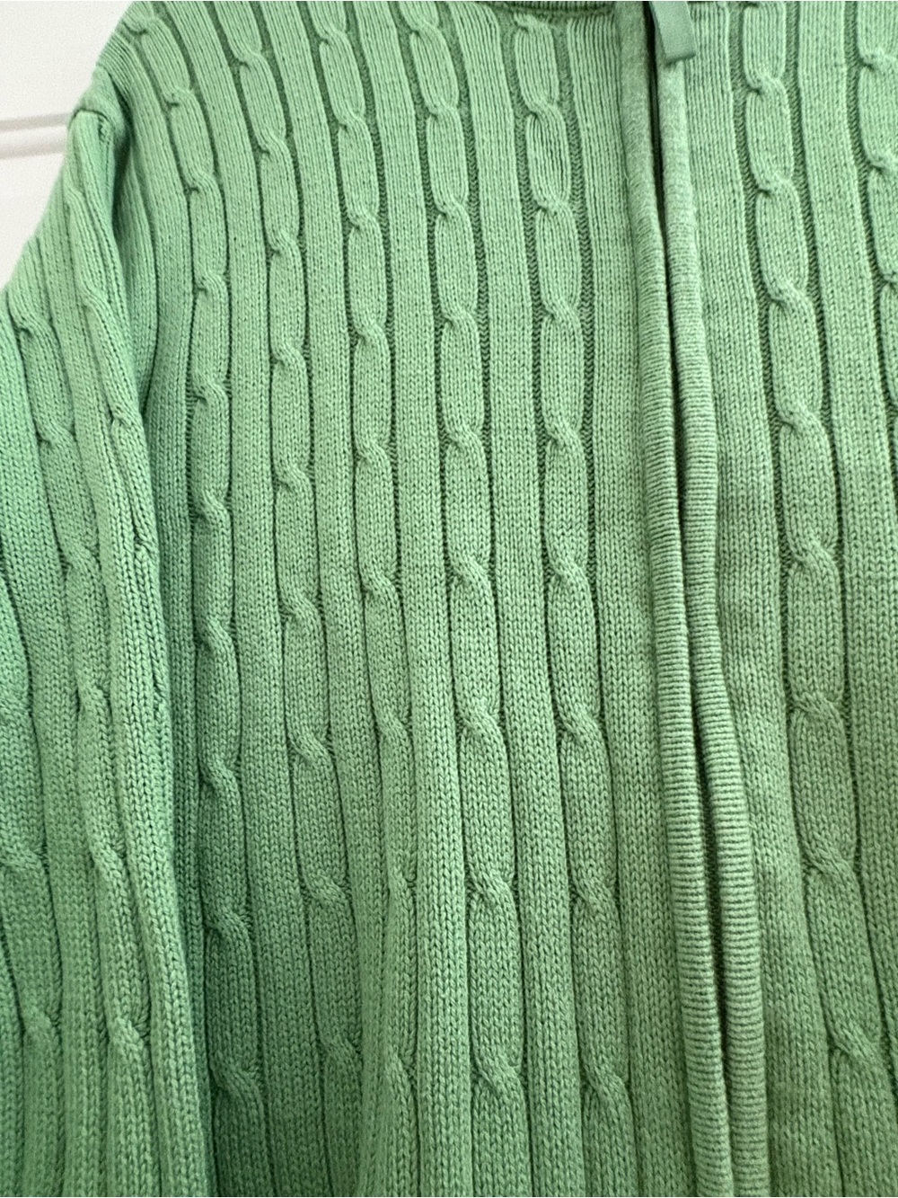Cherokee Green Ribbed Zip Sweater - Picture 2 of 4